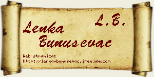 Lenka Bunuševac vizit kartica